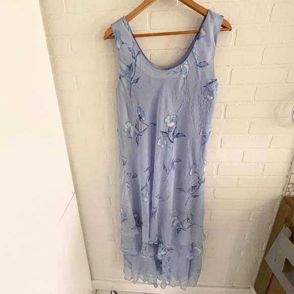 Vintage 90s Y2K Maxi dress Fairy Fluid Flowy Coquette Feminine Romantic Floral L - Picture 2 of 12